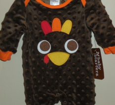 Baby Starters Newborn Boy Girls Pajamas One Piece Outfit TURKEY Thanksgiving New - £15.87 GBP