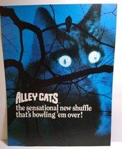 Williams Alley Cats Arcade FLYER Original Shuffle Alley Game Art Print 1985 - £15.04 GBP