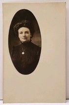 RPPC Victorian Lady Portrait Rockport Maine Real Photo Postcard E12 - £5.87 GBP