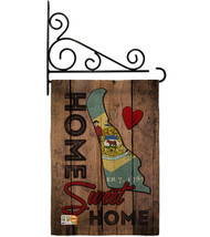 State Delaware Home Sweet Burlap - Impressions Decorative Metal Fansy Wall Brack - £27.23 GBP