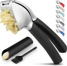 Zulay Kitchen Garlic Press Comfort Grip Rust Proof Mincer Crusher Black - $12.95