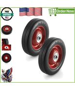 6 Inch Rubber Wheels with 1/2&quot; Axle - 2 Pack, Ideal for Efficient Hand T... - $53.14 CAD