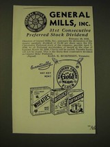 1936 General Mills Ad - General Mills, inc. 31st consecutive preferred stock - £14.78 GBP