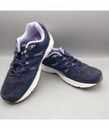 Vionic Walker 23Walk Sneakers Navy Blue Suede Comfort Shoes Trainers Sz 8M - $560.77 MXN