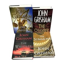 4 John Grisham Hardcover Books Lot Confession Chamber Summons Whistler - $9.89