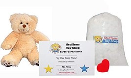 Make Your Own Stuffed Animal Mini 8 Inch Furry Brown Teddy Bear Kit - No Sewing  - £8.86 GBP