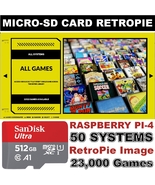 RetroPie 512GB MicroSD Card for Raspberry Pi 4 Over 23,000 RetroPie Games - £94.26 GBP