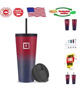 Elegant 32 Oz Stainless Steel Insulated Tumbler - Dark Rainbow Travel Mug - $65.73 CAD