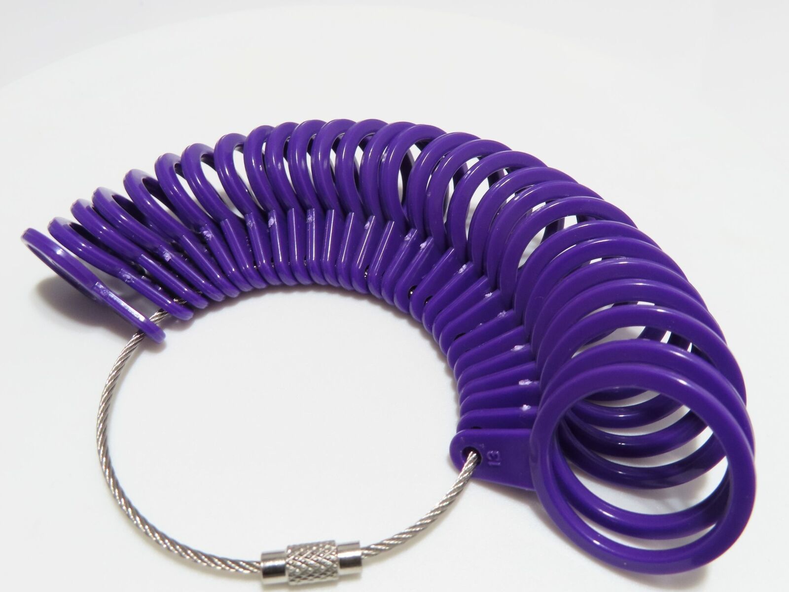 FINGER RING SIZE GAUGE SIZES MEASURE 1-15 Plastic TOOL JEWELRY US RING S... - $6.33
