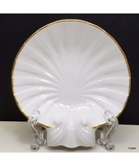 Noritake Sea Shell Trinket Dish 5in Ivory Gold Trim Ring Holder Candy N3893 - £16.49 GBP