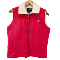 American Eagle Womens M Shelter Series Vest Sherpa Lined Red Outdoor  - £19.17 GBP