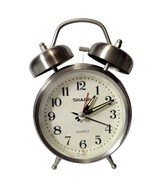 Sharp Quartz Analog Twin Bell Analog Alarm Clock W Press Light No Batter... - $14.99