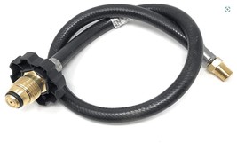 18&quot; RUBBER HOSE PIGTAIL MALE POL TO 1/4&quot; MALE NPT PIPE THREAD PROPANE CG... - £13.36 GBP