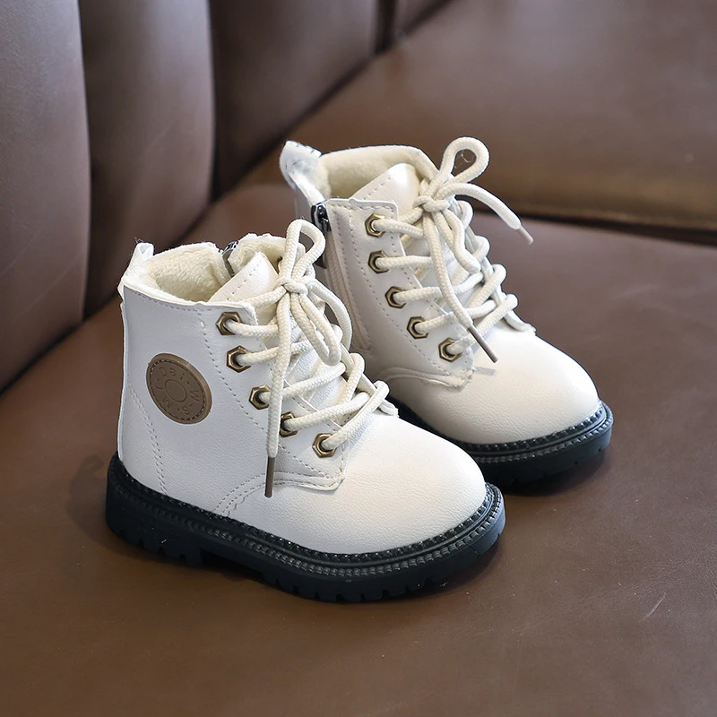 Children Cotton Shoes 2024 New Winter New Korean Fashion Front Zipper  L... - £151.98 GBP