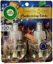 Air Wick Plug in Scented Oil 2 Refills, Bonfire and Crisp Fall Air, Essential Oi - £19.23 GBP