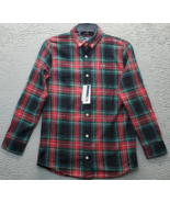 Vineyard Vines Shirt Boys Medium Multicolor Plaid Slim Fit Pony Logo But... - $21.96