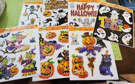 Happy Halloween Window Clings PICK ONE Skeletons Haunted House Witches Pumpkins - £7.99 GBP