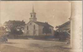 Osterville MA RPPC Early Street Scene Church Ford Automobile Garage Postcard V12 - £39.78 GBP