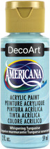 Americana Acrylic Paint 2oz-Whispering Turquoise - Opaque - £5.21 GBP