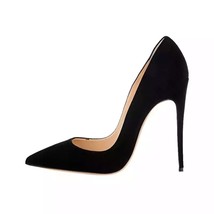 FERUCCI BLACK SUEDE PUMPS HIGH HEELS SHOES - $2,280.63 MXN