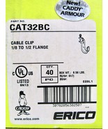(40 pcs) Erico Caddy CAT32BC Cable Clip Support  1/8&quot; to 1/2&quot; Flange - New - £118.39 GBP