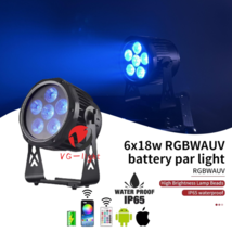 IP65 Waterproof Led Par Light 6x18W RGBWA UV 6in1 Wireless Wedding LED U... - $159.00