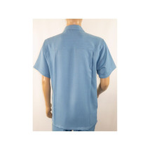 Men 2pc Walking Leisure Suit Short Sleeves By DREAMS 255-11 Solid Sky Blue image 4