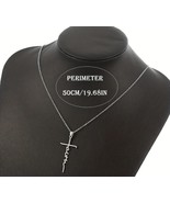 New Stainless Steel Silver Faith Cross Christian Pendant Necklace Jewelry - £19.46 GBP