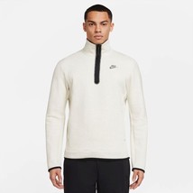 Nike Tech Fleece 1/2 Zip Pullover Sweatshirt DQ4314  White Gray Heather Medium - £60.60 GBP