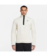 Nike Tech Fleece 1/2 Zip Pullover Sweatshirt DQ4314  White Gray Heather Medium - $77.59