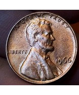 1966 Penny No Mint Mark - Lincoln Memorial Cent -L Error - £5.47 GBP