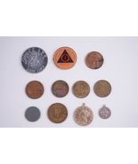 11 PIECES OF OLD TOKEN MEDALS or similar - $28.07 CAD
