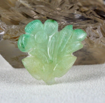 Natural Colombian Emerald Leaf Carved 27.55 Carats Gemstone For Ring &amp; Pendant - £709.89 GBP