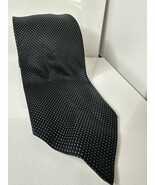 Vintage Christian Dior Black Blue Dotted Classic Neck Tie - $39.59