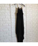 Amour de pin-up draped jumpsuit gold straps - $716.20 MXN