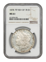 1878 7TF $1 NGC MS61 (Reverse of 1878) - £121.68 GBP