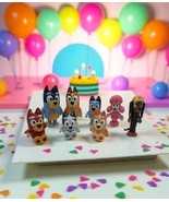 Bluey Play Set 8 Figure Cake Topper Cupcake Toppers PVC Figure Set Brand... - $335.04 MXN