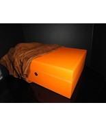 Brizard Humidor in Racing Orange Leather Measures 14&quot; L x 11&quot; W x 5&quot; H - $14,578.88 MXN