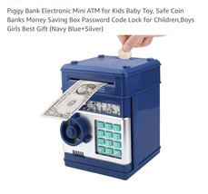 Electronic Locks Piggy Bank  for Kids Mini Money Safe - $514.46 MXN