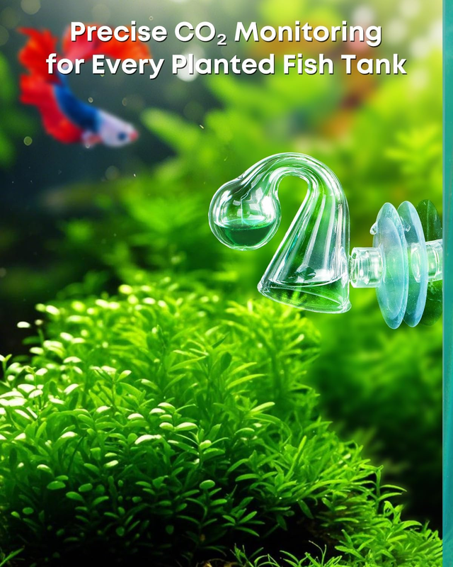 Pawfly Glass CO2 Drop Checker for Aquarium CO2 Indicator for Planted Fish Tank C Item image 7