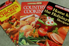 Favorite Recipes 3 Books: Country Cooking, Home For Holidays, Chicken Recipes - £18.59 GBP