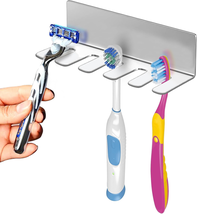 Wall Mounted Toothbrush Holder, Stainless Steel Toothbrush Holder with S... - $13.79