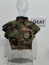 DEAT Fashion Women Jacket Turn-down Collar Butterfly Sleeve Single Breasted Camo - £22.96 GBP