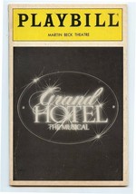 Grand Hotel The Musical Playbill Martin Beck Theatre 1990 - £9.51 GBP