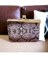 Purple Snakeskin Design Mini Purse For Lipstick, Money - £8.55 GBP