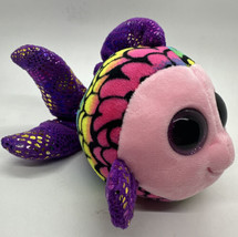 TY Beanie Boos Flippy Rainbow Fish 6&quot; Small Plush - £7.05 GBP