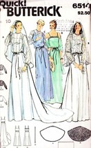 Misses&#39; Bridal Gown &amp; Veil Vintage 1970&#39;s Butterick Pattern 6514 Sz 10 Uncut - £9.48 GBP