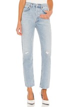 NWT AGOLDE 90s Pinch Waist Button Fly High Rise Straight Blue Jeans Size 29 $198 - £98.91 GBP