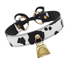 Basic Cow Print Bell Collar Choker Necklace for women - $884.28 MXN