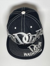 Washington DC Hat Cap Graphic Design Size Small Black Hat - £10.32 GBP